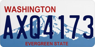 WA license plate AXQ4173