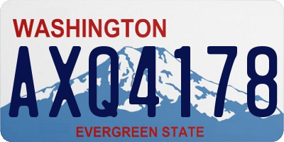 WA license plate AXQ4178