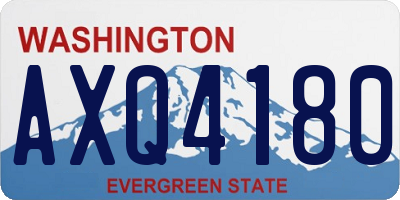WA license plate AXQ4180