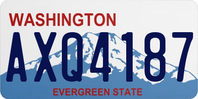 WA license plate AXQ4187