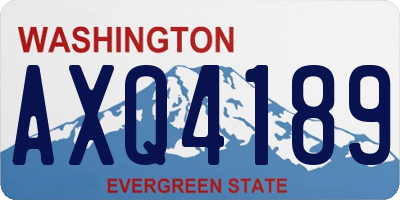 WA license plate AXQ4189