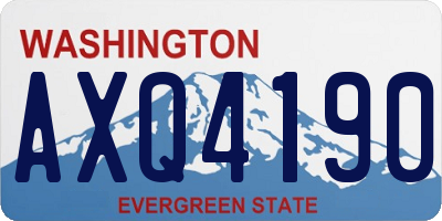 WA license plate AXQ4190