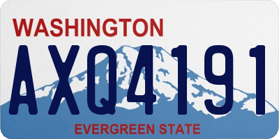 WA license plate AXQ4191