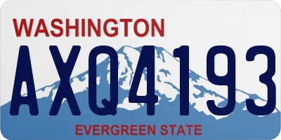 WA license plate AXQ4193