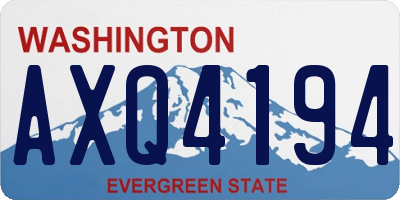 WA license plate AXQ4194