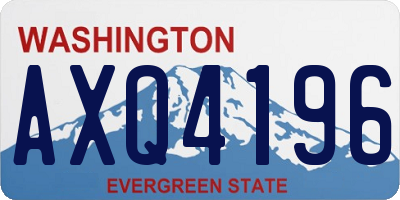 WA license plate AXQ4196