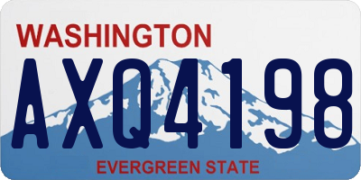 WA license plate AXQ4198