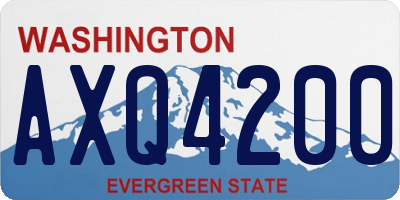 WA license plate AXQ4200