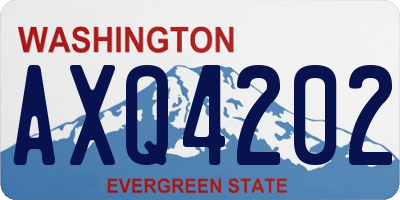 WA license plate AXQ4202