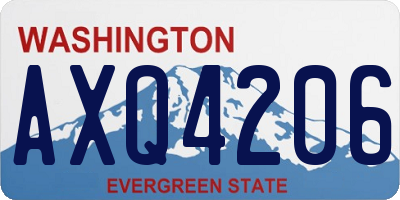WA license plate AXQ4206