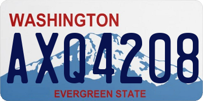 WA license plate AXQ4208