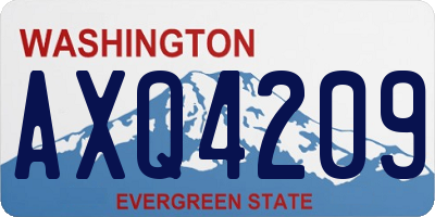 WA license plate AXQ4209