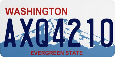 WA license plate AXQ4210