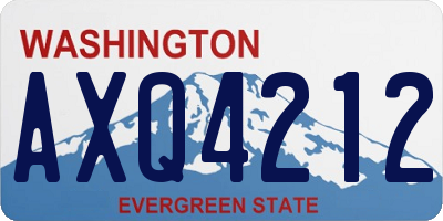 WA license plate AXQ4212