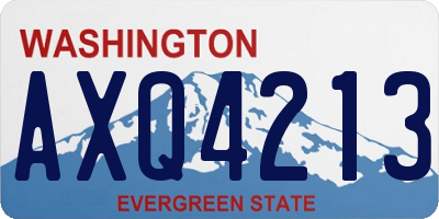 WA license plate AXQ4213