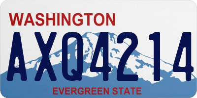 WA license plate AXQ4214