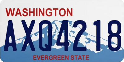 WA license plate AXQ4218