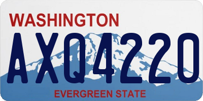 WA license plate AXQ4220