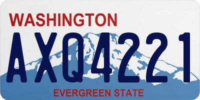 WA license plate AXQ4221