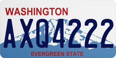 WA license plate AXQ4222