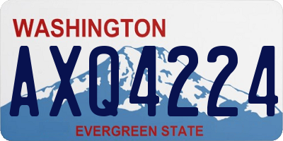 WA license plate AXQ4224