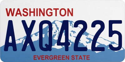 WA license plate AXQ4225