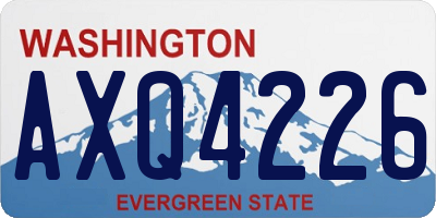 WA license plate AXQ4226