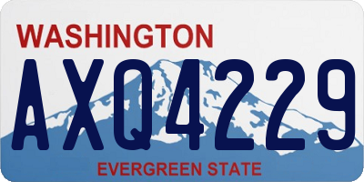 WA license plate AXQ4229