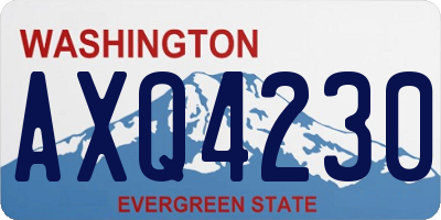 WA license plate AXQ4230