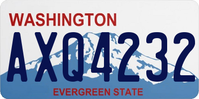WA license plate AXQ4232