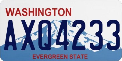 WA license plate AXQ4233