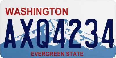 WA license plate AXQ4234