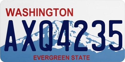 WA license plate AXQ4235
