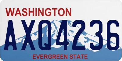WA license plate AXQ4236