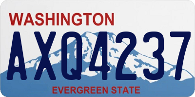 WA license plate AXQ4237