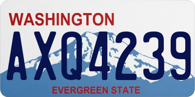 WA license plate AXQ4239