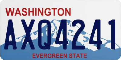 WA license plate AXQ4241