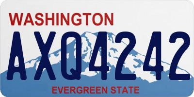 WA license plate AXQ4242