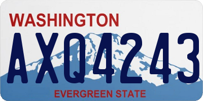WA license plate AXQ4243