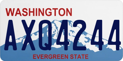 WA license plate AXQ4244