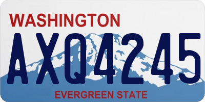 WA license plate AXQ4245