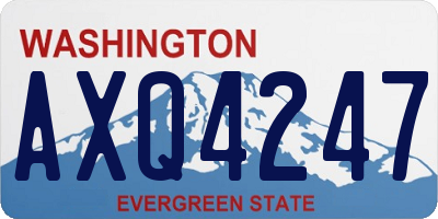 WA license plate AXQ4247