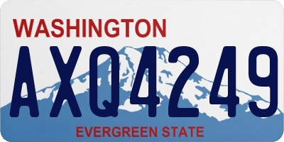 WA license plate AXQ4249