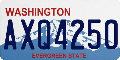 WA license plate AXQ4250