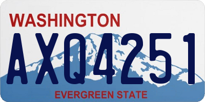 WA license plate AXQ4251