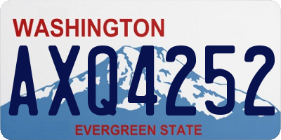 WA license plate AXQ4252