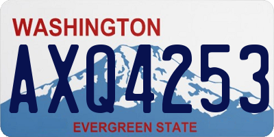 WA license plate AXQ4253