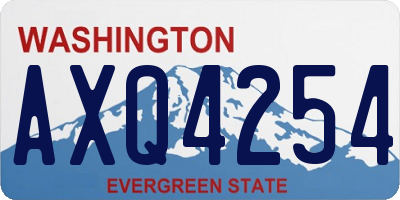 WA license plate AXQ4254