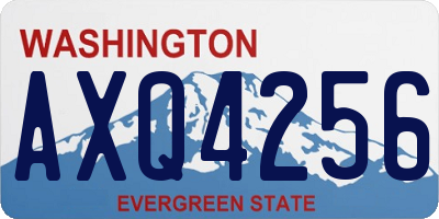 WA license plate AXQ4256