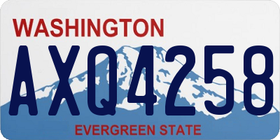 WA license plate AXQ4258